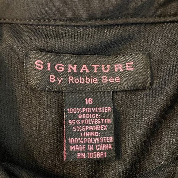 Signature by Robbie Bee Black Soutache Dress Size 16 - Picture 3 of 9